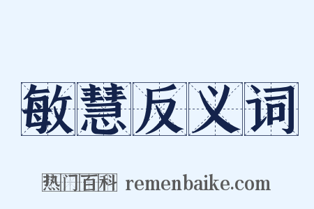 敏慧反义词是什么意思的图片